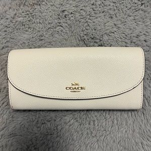 Coach cream wallet